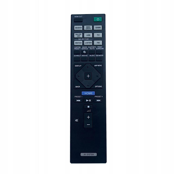 Erstatning universalfjernkontroll for Sony RMT-AA231U STR-DH770 STR-DN1080 RMT-AA230