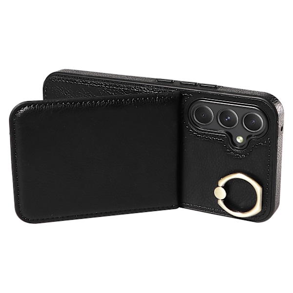 Korthållare Anti-fall Skal PU Läder+TPU Skal Fodral För Samsung Galaxy A54 5G Black