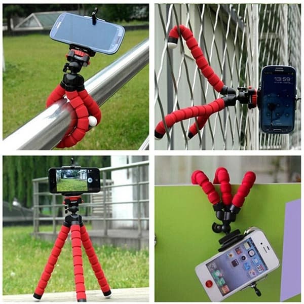Fleksibelt stativ for telefon og kamera [JUN] red