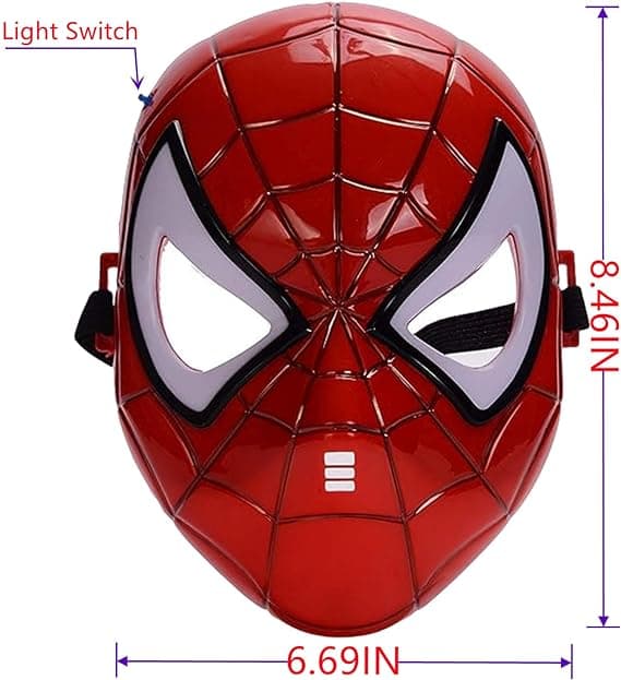 Selvlysende Spider-Man Maske med LED-øjne til børn [JUN]