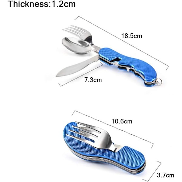 1 pakke utendørs campingkniver for flere bruksområder, rustfritt stål S