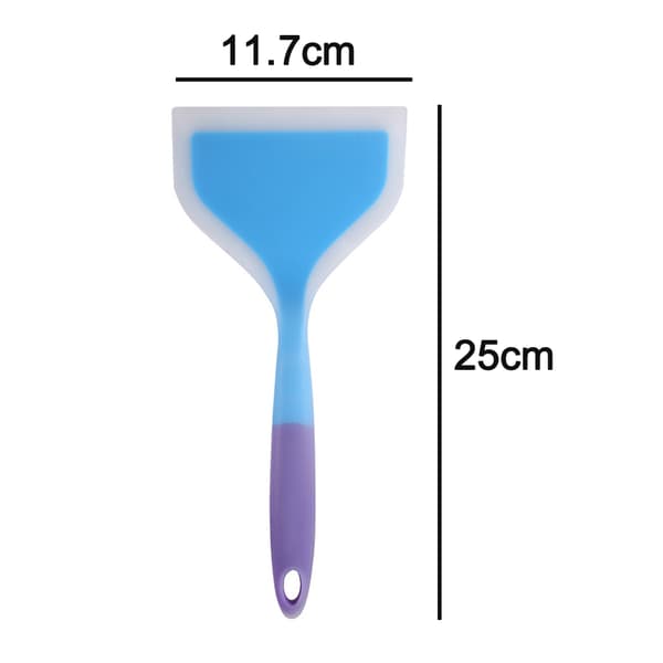 Fleksibel silikonpannekakespade for non-stick panner, kompatibel med egg og kjeks [JUN]