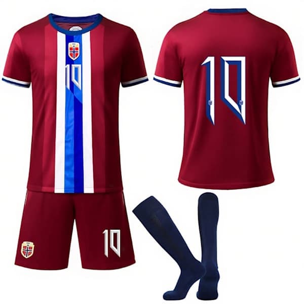 Norge Hemmatröja 24/25 för Barn & Vuxna - Ødegaard 10 16 No.10 Ødegaard