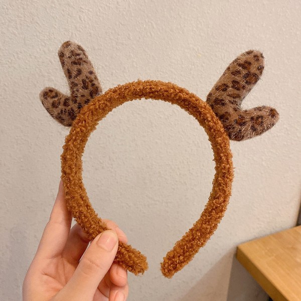 Juleplysj pannebånd reinsdyr gevir pannebånd hodeplagg F