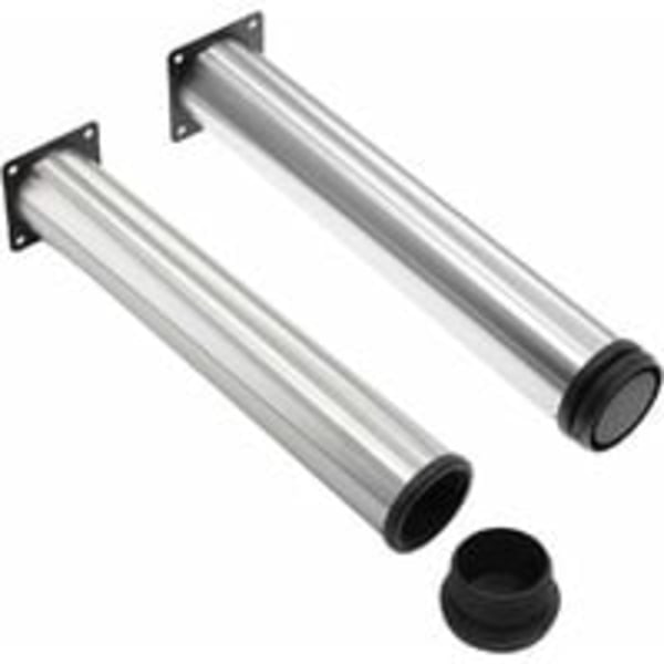 Säädettävät jalat 350 mm korkeus, paksut kaapin jalat, pöydän jalat, huonekalujen jalat, harjattu ruostumaton teräs, säädettävä korkeus 0-15 mm