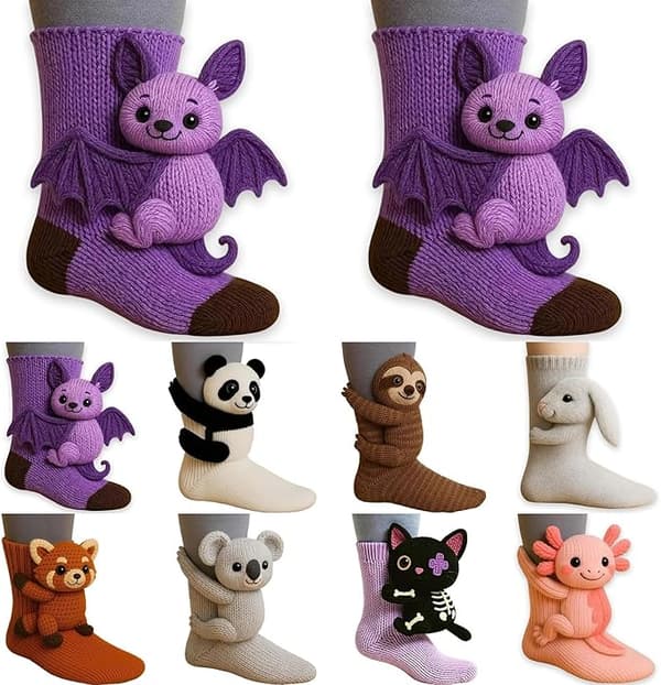 Roliga Djurtofflor | 3D Stickad Kanin & Koala Design | Unisex[JUN] B
