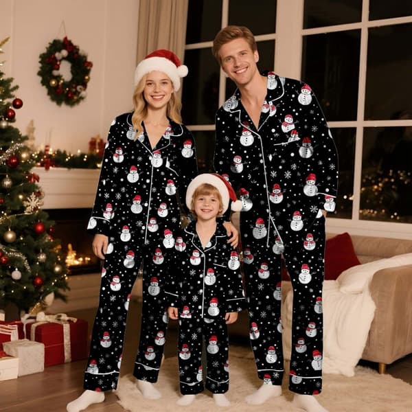 Familie Julepyjamas Matchende Sæt Satin Loungewear til Mor[JUN] L Mother