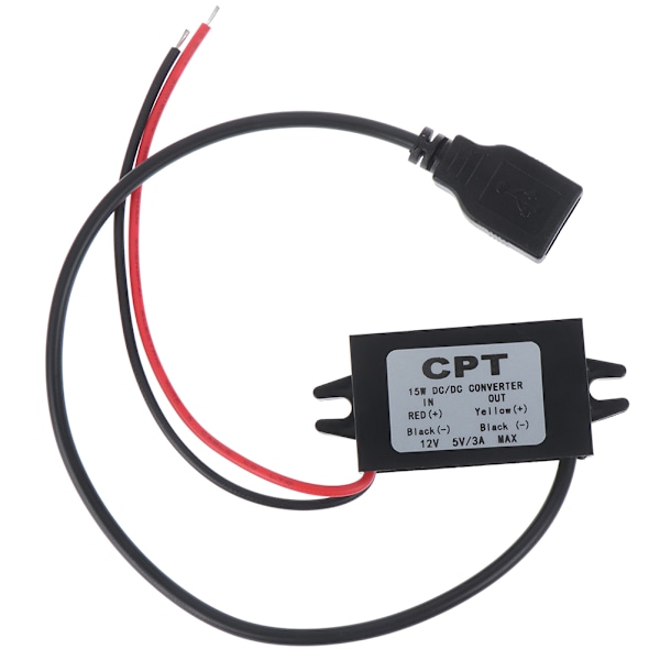 1. USB 12V - 5V DC/DC Jännitteenalennin Virtalähdeadapteri