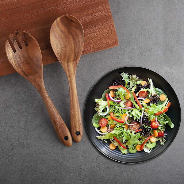 Wooden Utensils Set, 6 Pieces, Scratch Resistant and Heat Resistant