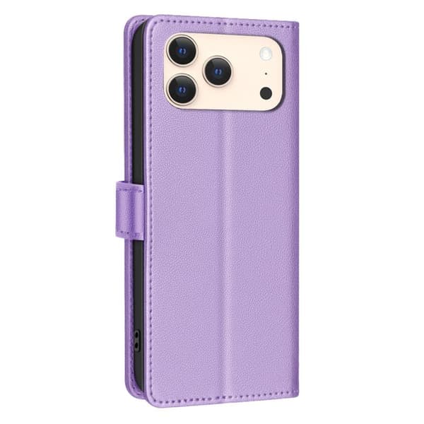Läderfodral med RFID-skydd - Kompatibelt med iPhone 17 Pro[JUN] Purpur