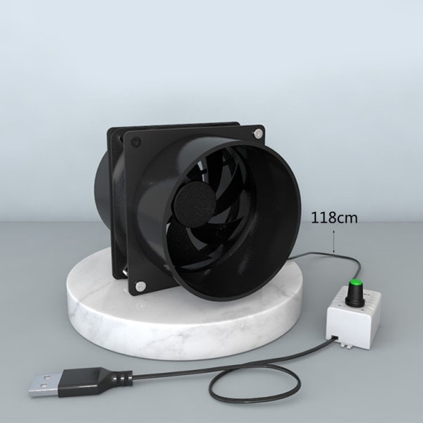 USB Justerbar Hastighet Lödröksabsorber ESD Rökutsug Fläktrör Kanal Utsugsfläkt med 1/3/6M Rör Ventilationsfläkt null - Enkel Fläkt null - Single fan