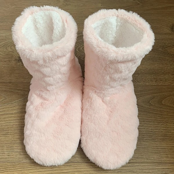 Vinter Damtofflor Skor Vinter Par Golvstrumpor Vuxen Halkfri Förtjockning Sammet Inomhusdans Hög-Tube Tofflor djup rosa deep pink 38-40