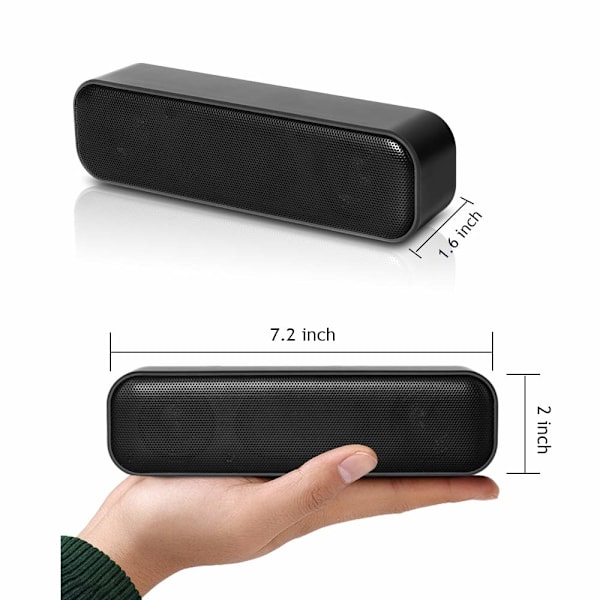 USB-datamaskin høyttalere, kablet Mini Soundbar-høyttaler for datamaskin