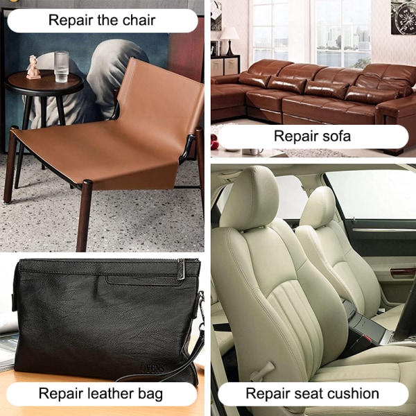 Självhäftande reparationslapp konstläder 50x138 cm Dark brown Dark brown