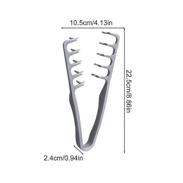 2-pack bredtandade texturkammar för lockigt hår och rotvolym [JUN] 2PCS Gray