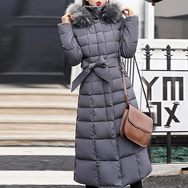 Vedenpitävä Parka Takki Trendikäs Takki Naiselle Talvitakki Puuvilla Vuorattu Lämmin Maxi Puffer Takki Naiselle Pitkät Takit Parka Takki Vihreä green L