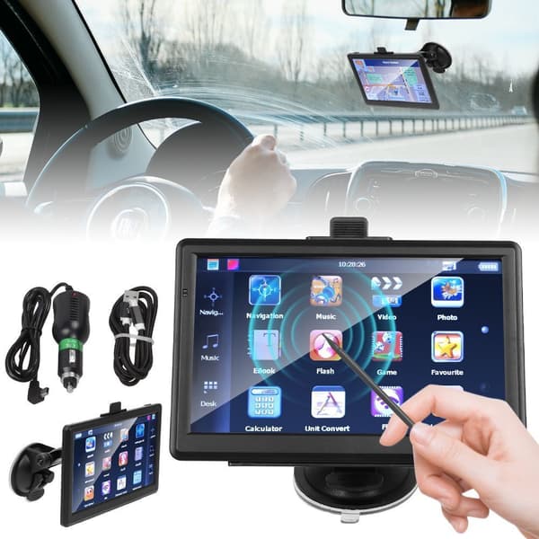2024 Bil GPS Navigator med EU-kort, Touchscreen & Stemmestyring til Køretøjer[JUN]