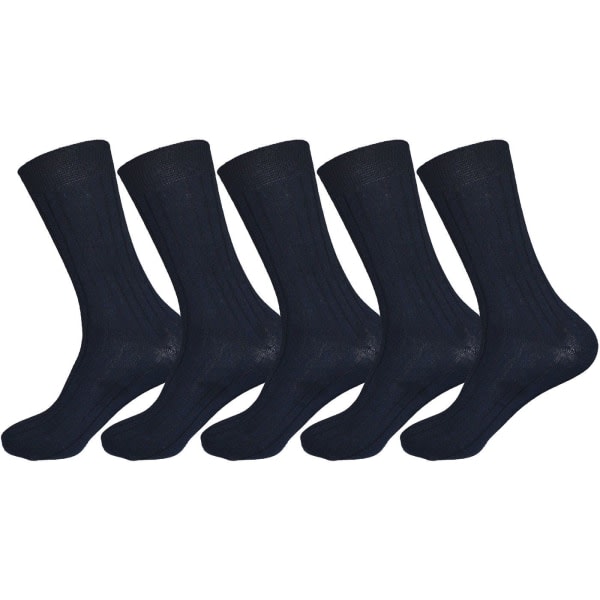 Ribbikuvioiset sukat 10-pakkaus Musta 39-42