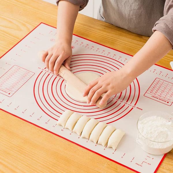 Stor silikonbakematte, ekstra tykk, non-stick bakeunderlag