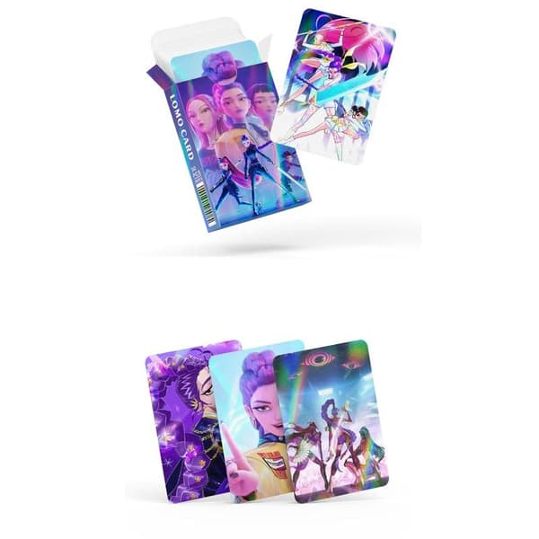 30 K-Pop Demon Hunters Kaksipuoliset Flash-kortit [JUN] ONESIZE