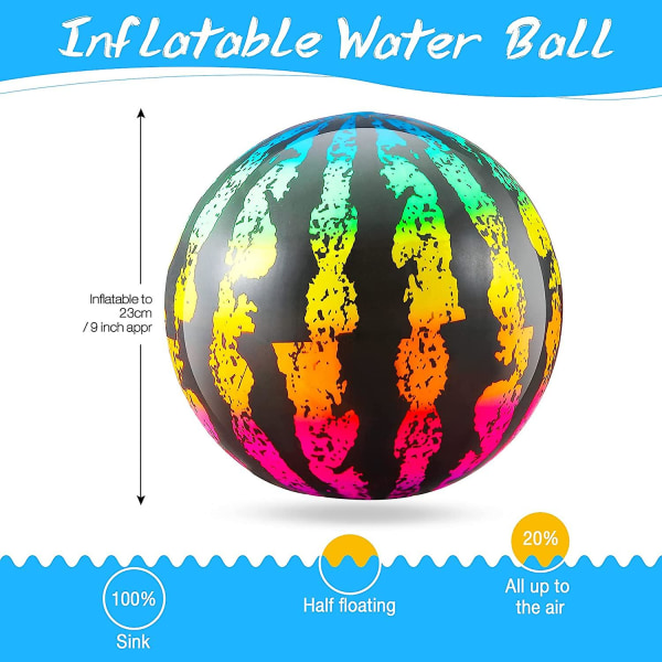 Undervattenspoolboll, simbassängdykboll med vattenpåfyllningsadapter