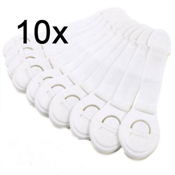 10 kpl Lukot Kaapin Lukot Remmit white