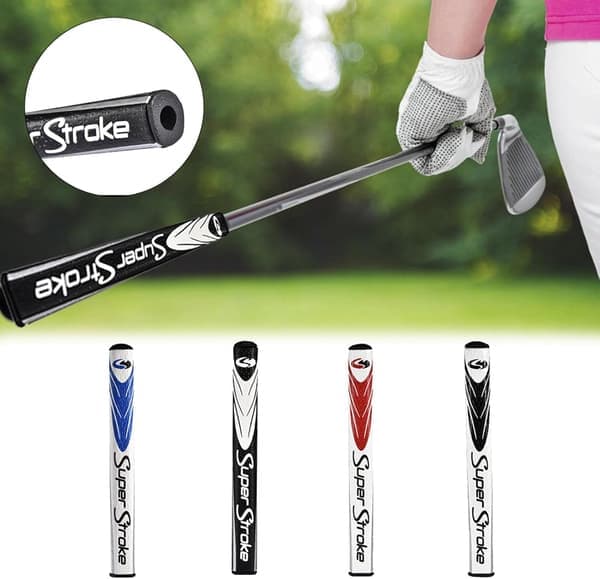 Golfgreb 2.0 Puttergreb Kølleskaft Push Rod Skridsikkert Erstatnings PU-greb Sort Black