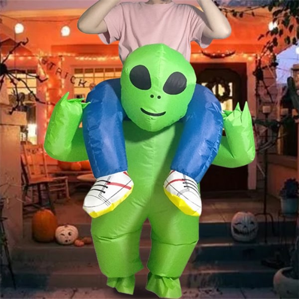 ET-Aliens Uppbl?sbar Kostym Monster Cosplay F?r Vuxen Green