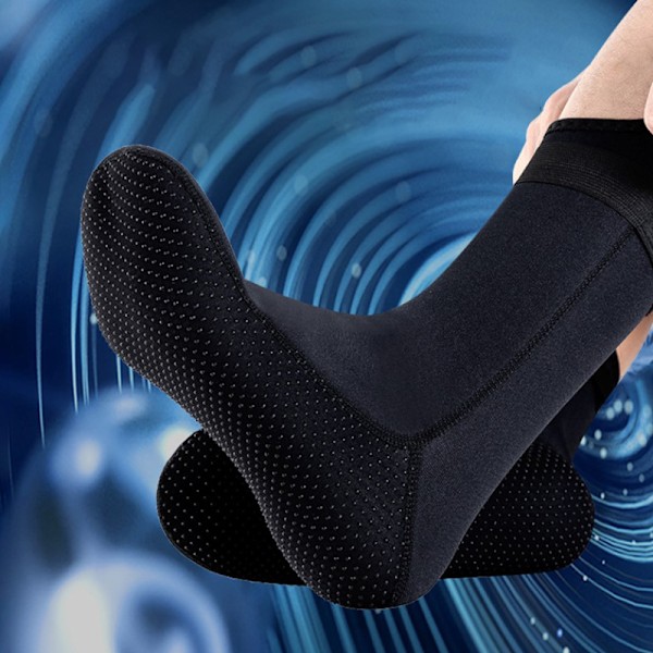 3 mm Neopren Dykkesokker Sko Vandrestøvler Anti-Slip Strandstøvler Sort Black XXL