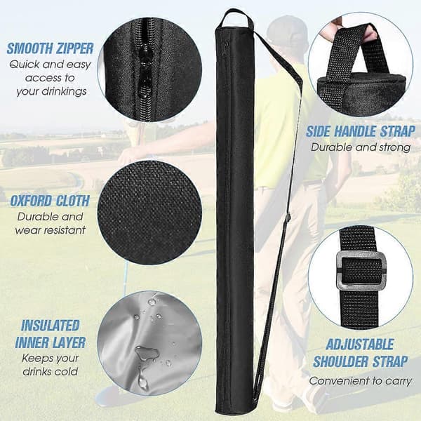 Isoleret 7-dåse Golfbag Køletaske Sling Bag til Kolde Drikke[JUN] Grey
