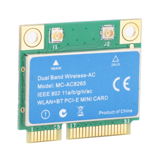 MINI PCI-E-kort 1200M 2,4GHz/5GHz Dubbelbands för Intel 8265 Chip Trådlöst Nätverkskort MC8265