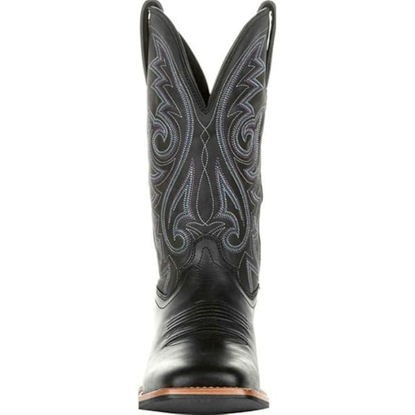 Herr- och damsport, bred, fyrkantig tå, western cowboyboots, svarta black EU 47