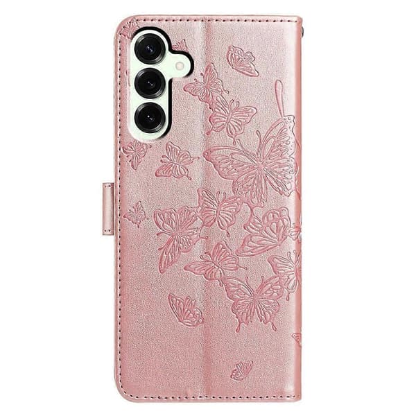 Flipfodral med stativ och handledsrem för Samsung Galaxy S25 FE [JUN] PinkGold