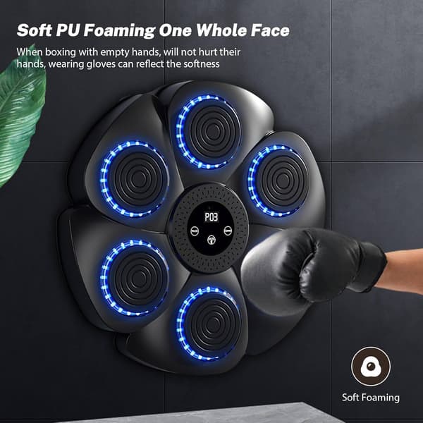 Bluetooth Smart Punching Ball med 9 hastigheter, timer og boksehansker[JUN]