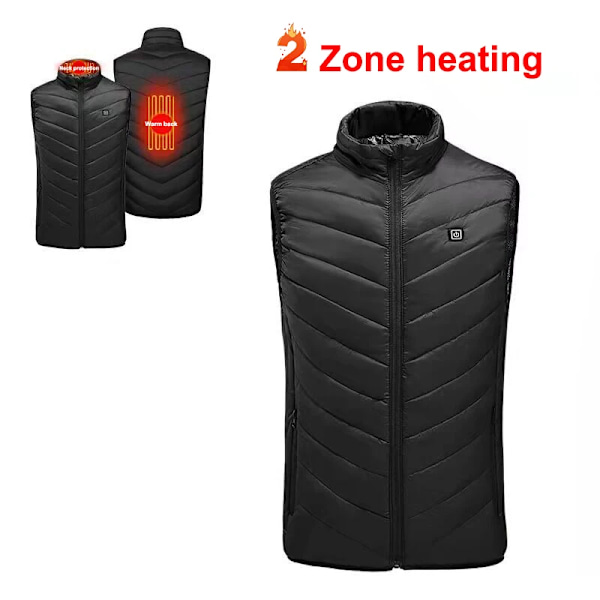 X-TIGER 9/2 Platser Uppvärmd Jacka Herr Dam USB Elektrisk Termisk Varm Jaktrock Vinter Utomhus Camping Vandring Uppvärmd Väst 2Pcs Uppvärmd 2Pcs Heated XL