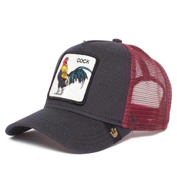 Mesh djurbroderad hatt Snapback Hat Chicken chicken