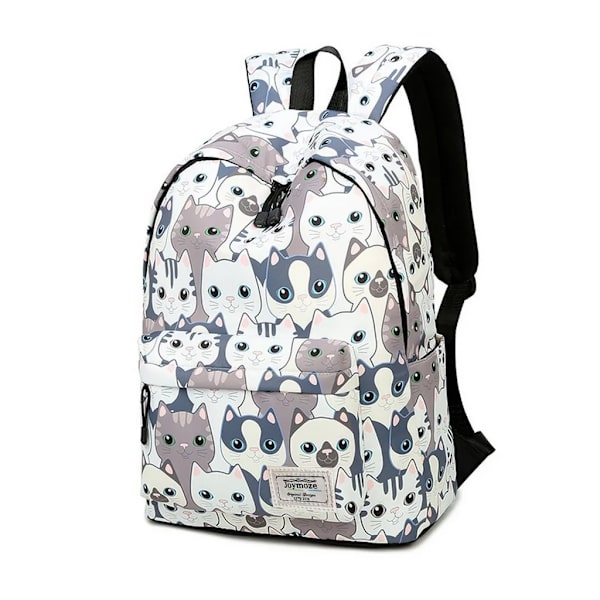 Flickryggsäck Blue-School Ryggsäck-Print (kissa)
