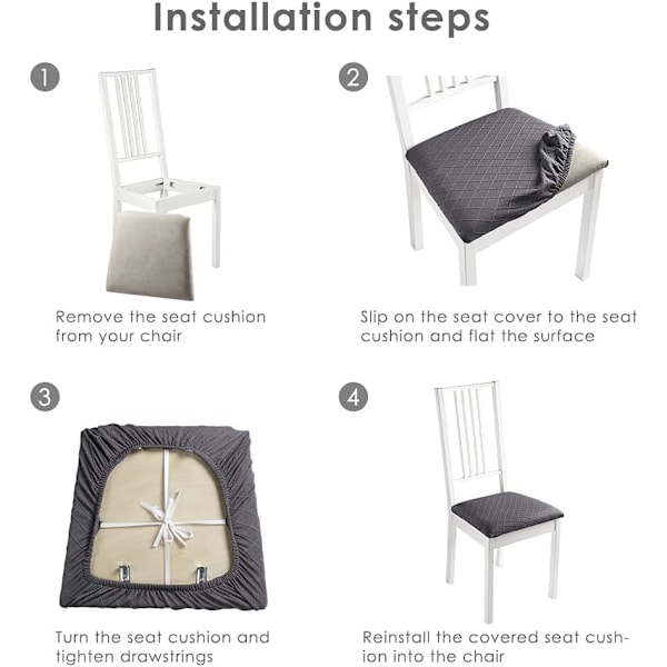 6-Dels Stretchable Spisestoltrekk for Beskyttelse[JUN]
