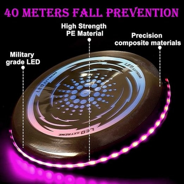 Udendørs LED-lys spinnende frisbee nattelys frisbee til børn