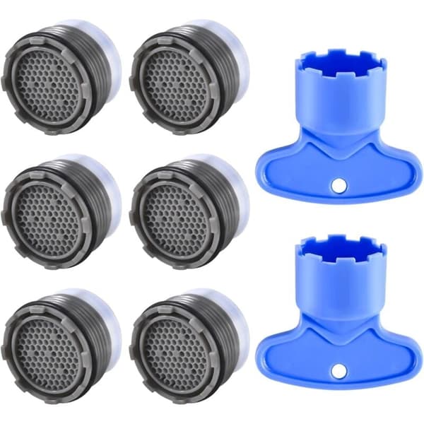 Luftare M18.5, 6-pack vattenbesparande kranfilter med 2 nycklar [JUN]