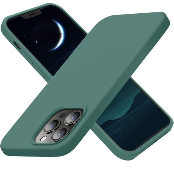 iPhone 12 - Rubberized Shockproof Silicone Case Green Green_max Green