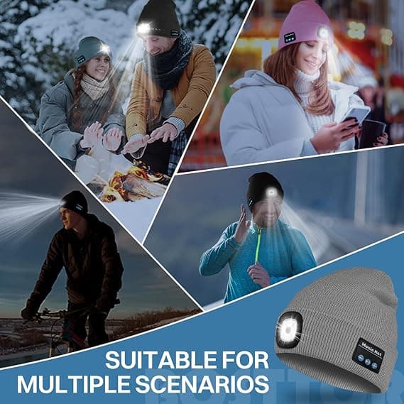Bluetooth-pipo kuulokkeilla, kaiuttimella ja LED-valolla [JUN]