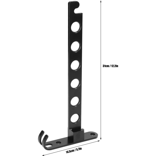 Foldbar vægmonteret tøjstativ, sort 90° vægmonteret foldbar tøjstativ