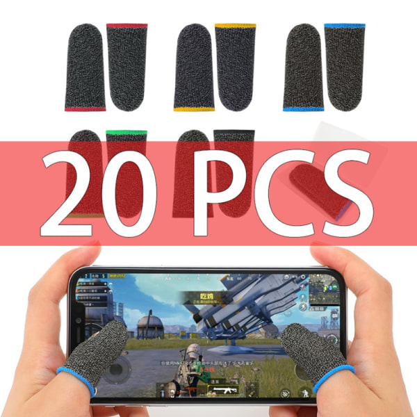 20 stk. Gaming Finger Sleeve Mobil Spilkontrol PUBG