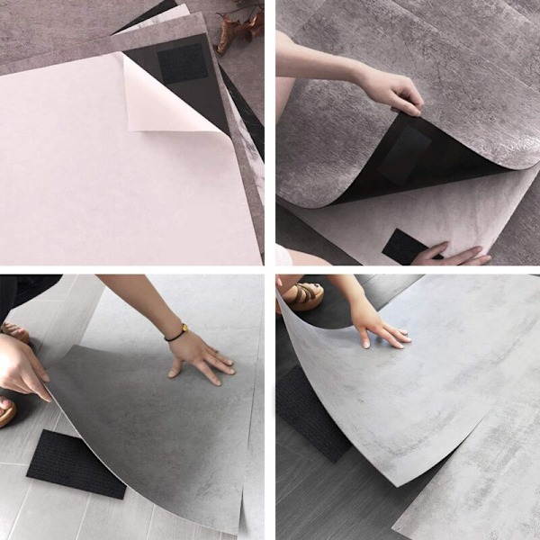 Kaksipuolinen tarra, 12 paria Velcro mustaa itseliimautuvaa nylonteippiä erittäin vahva suorakulmio 6 × 4cm[ch]