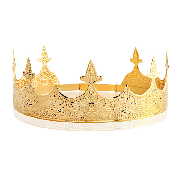 King Crown for Men - Royal Crown Prince Tiara for Men för bröllop, födelsedag, balfest, Halloween-dekorationer, Alexander
