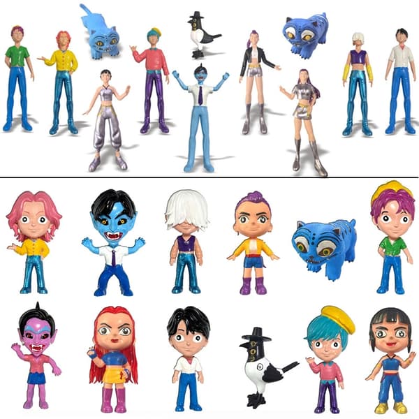 MINISO Demon Hunters Huntrix Kpop Figur - Derpys Tiger Rumi Samlerobjekt [JUN] 6PCS-3 Option 1