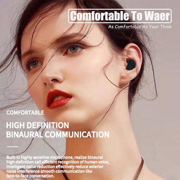 Bluetooth-hörlurar för sömn, brusreducerande hörlurar för sovande, hörlurar för sidosovare (mörk svart)