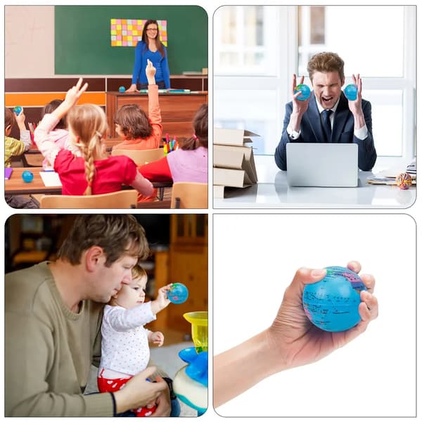 12-pack Stressbollar, PU-skum Fidget Leksaker för Vuxna & Barn[JUN]