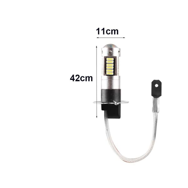 2-pak H3 LED-pærer 4014 Chip 30-SMD[JUN] white